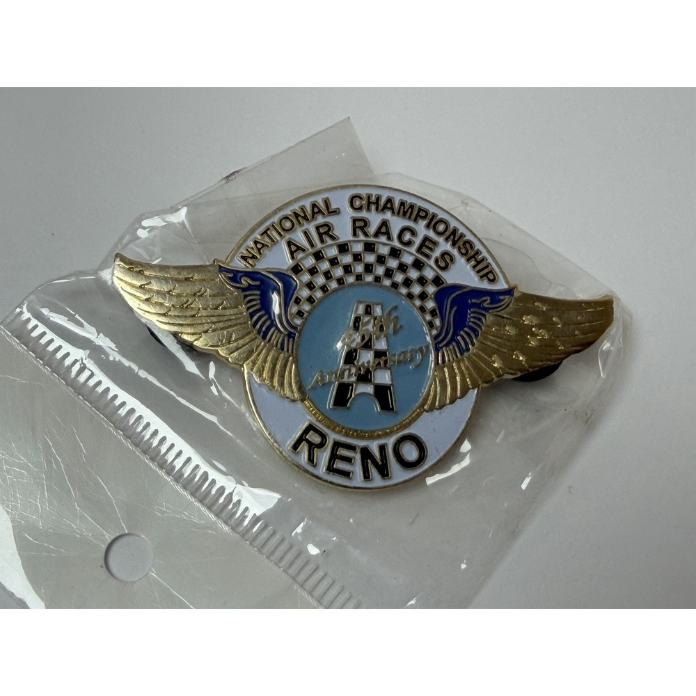 2008 National Championship RENO AIR RACES Wings Enamel Lapel Pin Nevada 45th